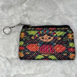 Authentic Mexican coin purse with a muñeca de trapo